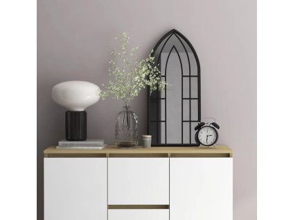 Zrcadlo černé 70 x 30 cm železo do interiéru 3093526