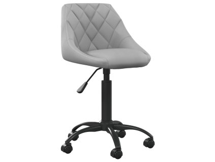 Kancelářská židle světle šedá samet 3088846