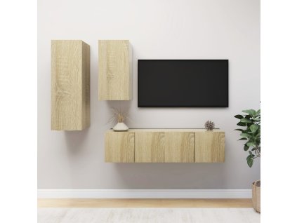 4dílný set TV skříněk dub sonoma kompozitní dřevo 3079046