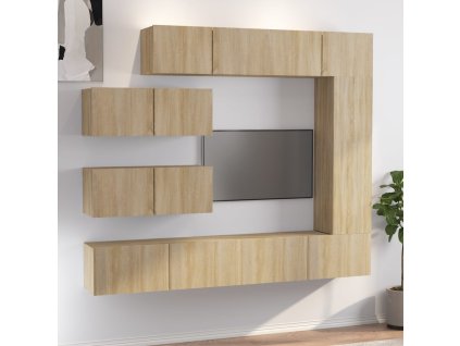 7dílný set TV skříněk dub sonoma kompozitní dřevo 3114560