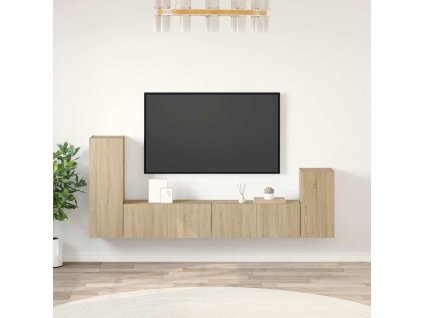 4dílný set TV skříněk dub sonoma kompozitní dřevo 3114624