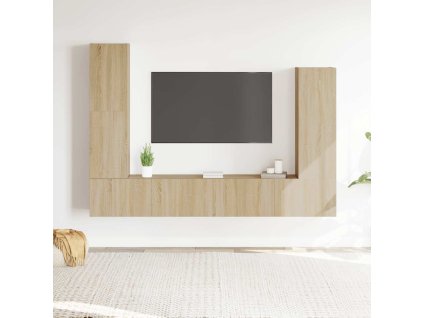 4dílný set TV skříněk dub sonoma kompozitní dřevo 3114632