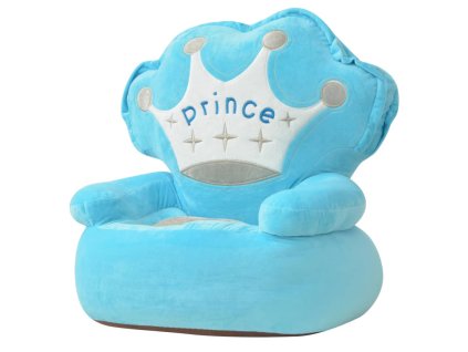 Plyšové dětské křeslo Prince modré 80157