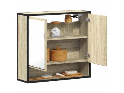 Koupelnová skříňka se zrcadlem dub sonoma 65x20x60 cm kompozit 849260