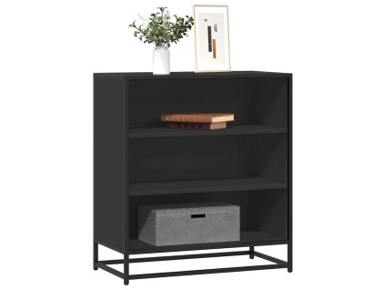 Příborník černý 68 x 35 x 76 cm kompozitní dřevo a kov 848974