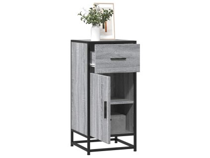 Příborník šedý sonoma 35,5 x 35 x 76 cm kompozitní dřevo a kov 848962