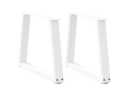Nohy konferenčního stolku ve tvaru V, 2 ks, bílé, 60 x (42-43,3) cm, ocel 4012553