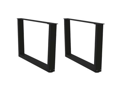 Nohy konferenčního stolku ve tvaru V, 2 ks, černé, 70 x (42-43,3) cm, ocel 4012636