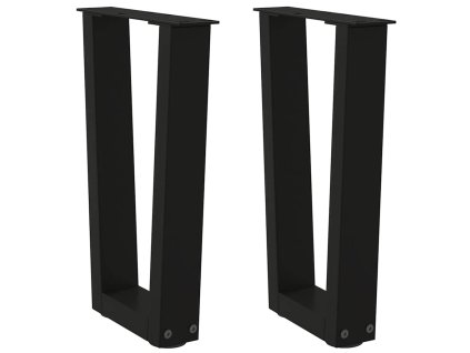 Nohy konferenčního stolku ve tvaru V, 2 ks, černé, 28 x (42-43,3) cm, ocel 4012620