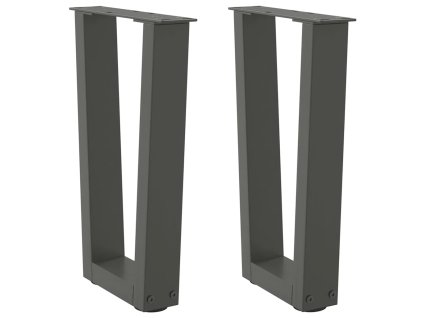 Nohy konferenčního stolku ve tvaru V, 2 ks, antracitové, 28 x (42-43,3) cm, ocel 4012622