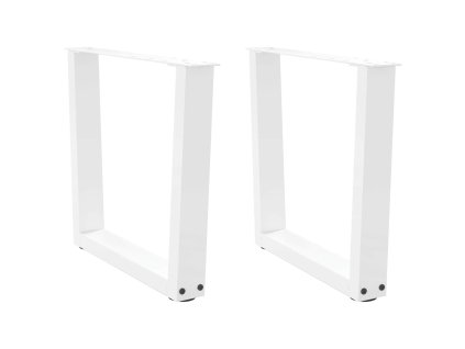 Nohy konferenčního stolku ve tvaru V, 2 ks, bílé, 50 x (42-43,3) cm, ocel 4012629