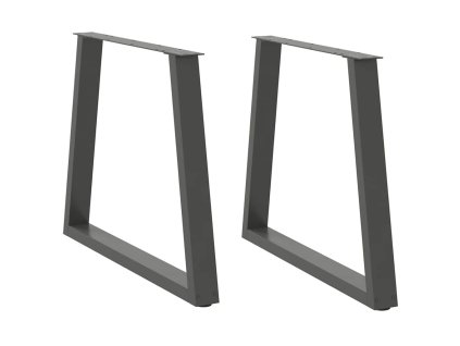 Nohy k jídelnímu stolu ve tvaru V, 2 ks, antracitové, 70 x (72-73,3) cm, ocel 4012570