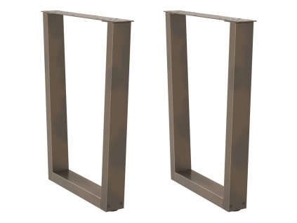 Nohy k jídelnímu stolu ve tvaru V, 2 ks, přírodní ocel, 60 x (72-73,3) cm, ocel 4012643