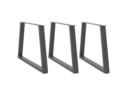 Nohy k jídelnímu stolu ve tvaru V, 3 ks, antracitové, 100 x (72-73,3) cm, ocel 4012598