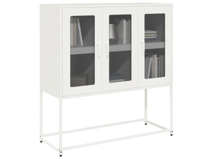 Příborník bílý 100,5 x 39 x 107 cm ocel válcovaná za studena 853409