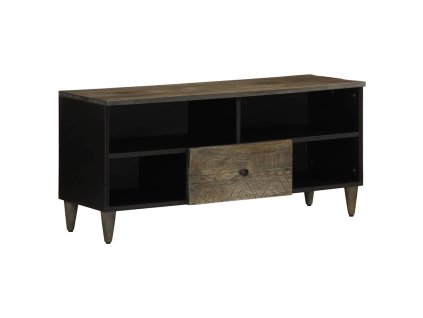 TV skříňka černá 100 x 33 x 46 cm masivní mangovníkové dřevo 4017808