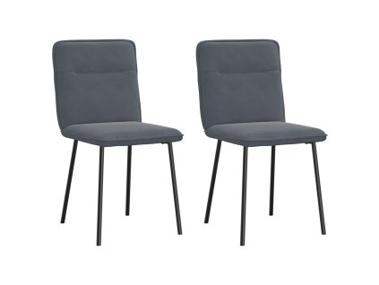 Jídelní židle 2 ks tmavě šedé samet 4101210