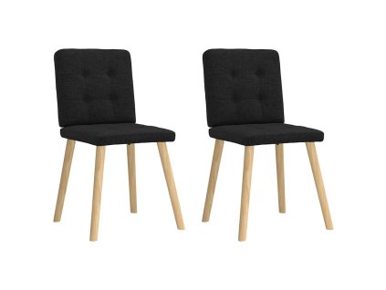 Jídelní židle 2 ks černé textil 4101070