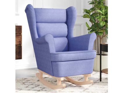 Houpací křeslo džínově modré 74 x 90 x 102 cm textil 4016930