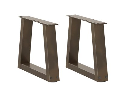Nohy konferenčního stolku ve tvaru V, 2 ks, přírodní ocel, 30 x (30-31,3) cm, ocel 4012523