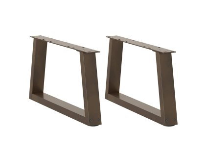 Nohy konferenčního stolku ve tvaru V, 2 ks, přírodní ocel, 60 x (30-31,3) cm, ocel 4012535