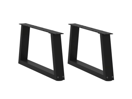 Nohy konferenčního stolku ve tvaru V, 2 ks, černé, 50 x (30-31,3) cm, ocel 4012528