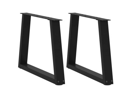 Nohy konferenčního stolku ve tvaru V, 2 ks, černé, 70 x (42-43,3) cm, ocel 4012556