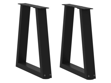 Nohy konferenčního stolku ve tvaru V, 2 ks, černé, 28 x (42-43,3) cm, ocel 4012540