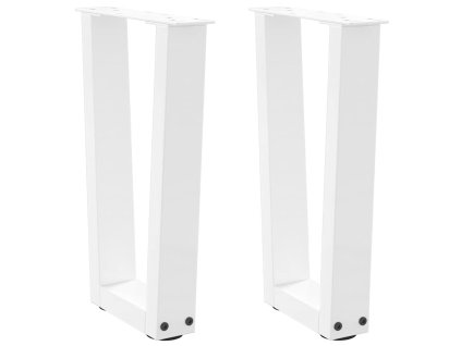 Nohy konferenčního stolku ve tvaru V, 2 ks, bílé, 38 x (42-43,3) cm, ocel 4012625