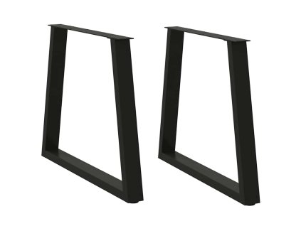 Nohy k jídelnímu stolu ve tvaru V, 2 ks, černé, 70 x (72-73,3) cm, ocel 4012568