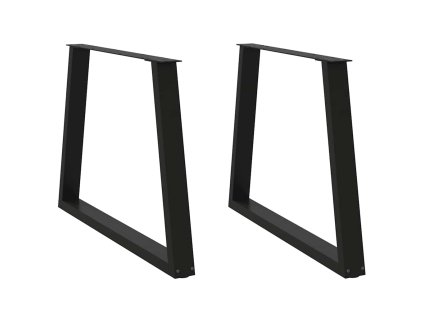 Nohy k jídelnímu stolu ve tvaru V, 2 ks, černé, 100 x (72-73,3) cm, ocel 4012580