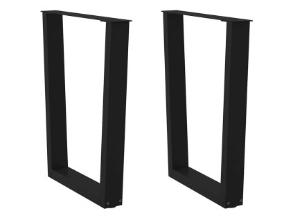 Nohy k jídelnímu stolu ve tvaru V, 2 ks, černé, 70 x (72-73,3) cm, ocel 4012644