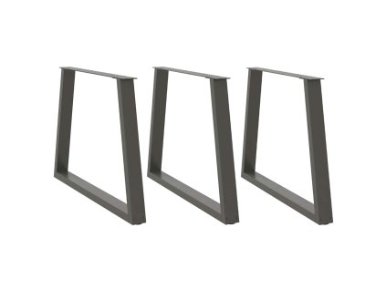 Nohy k jídelnímu stolu ve tvaru V, 3 ks, antracitové, 90 x (72-73,3) cm, ocel 4012594