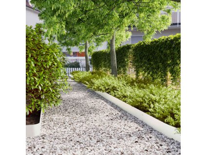 Travní lemy 10 ks bílá 15x103 cm ocel válcovaná za studena 860143