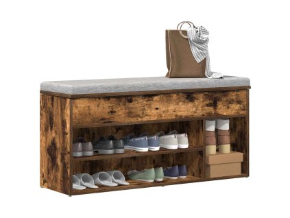 Botník kouřový dub 102x30,5x45 cm kompozitní dřevo 859140