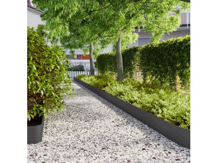 Travní lemy 30 ks černé 20x103 cm ocel válcovaná za studena 860160