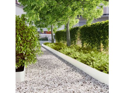 Travní lemy 10 ks bílá 20x103 cm ocel válcovaná za studena 860155