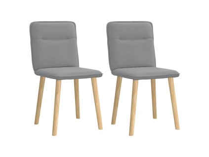 Jídelní židle 2 ks světle šedé textil 4101220