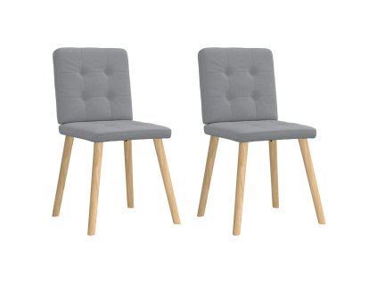Jídelní židle 2 ks světle šedé textil 4101068