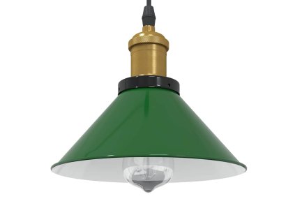 Závěsné svítidlo nastavitelnou výškou zelená lesklá E27 Ø 22 cm 4103445