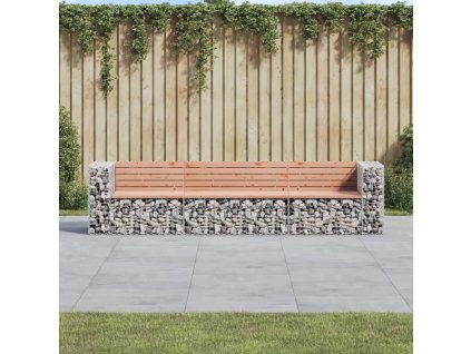 Zahradní lavice gabionový design 287x71x65,5 cm masiv douglasky 3196252