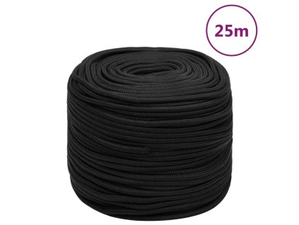Lodní lano celočerné 6 mm 25 m polypropylen 152496