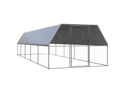 Venkovní klec pro kuřata 3x10x2 m pozinkovaná ocel 3154379
