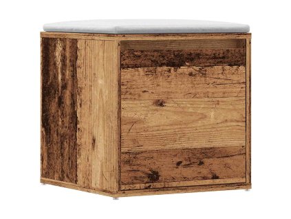 Úložný box se zásuvkou starého dřeva 40,5x40x40 cm kompozit 857039