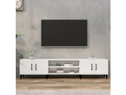 TV skříňka bílá vysoký lesk 180 x 31,5 x 40 cm kompozitní dřevo 816266