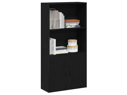 Knihovna černý dub 60x24x120 cm kompozitní dřevo 860419