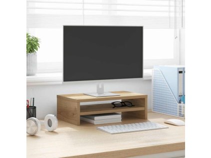Stojan na monitor dub artisan 42x24x13 cm kompozitní dřevo 855797