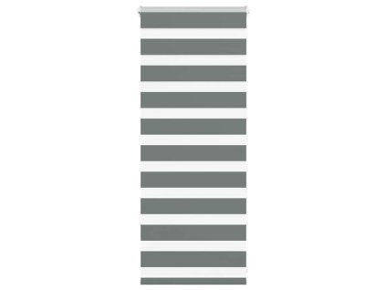 Zebra roleta tmavě šedá 65x100 cm šířka látky 60,9 cm polyester 4014098