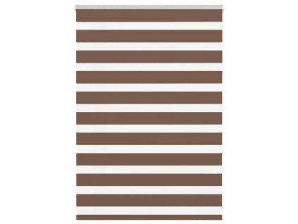 Zebra roleta hnědá 110x100 cm šířka látky 105,9 cm polyester 4014315