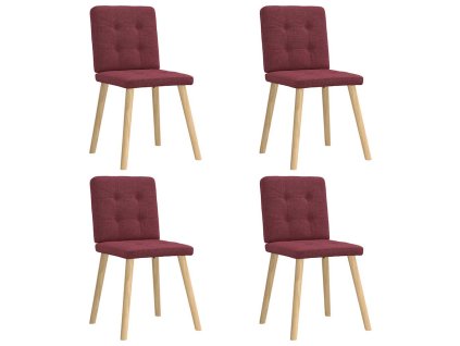 Jídelní židle 4 ks vínové textil 3315171